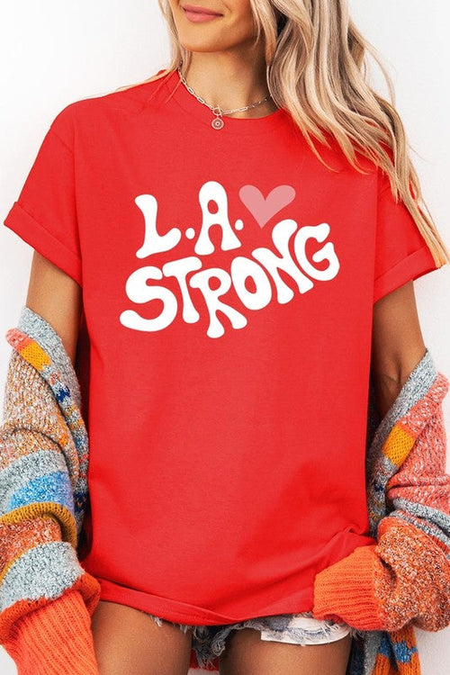 LA Strong Graphic Plus Heavy Cotton Tee