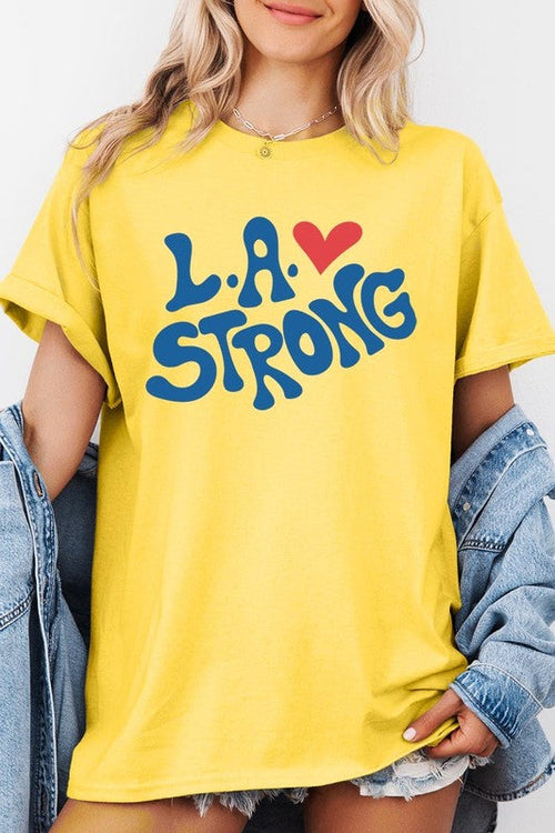 LA Strong Graphic Plus Heavy Cotton Tee