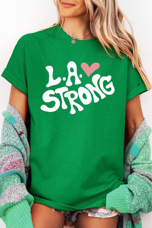 LA Strong Graphic Plus Heavy Cotton Tee