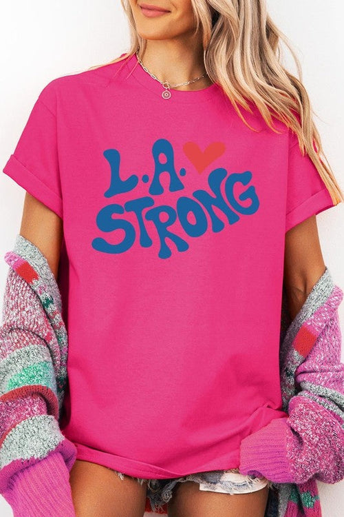 LA Strong Graphic Plus Heavy Cotton Tee