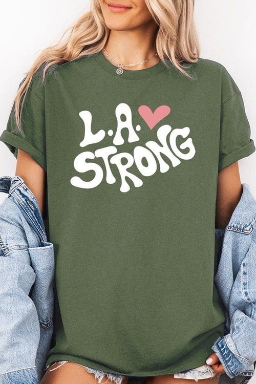 LA Strong Graphic Plus Heavy Cotton Tee