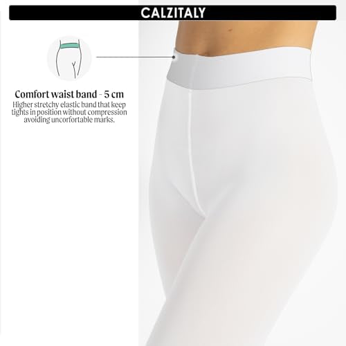 CALZITALY dam Calzitaly Blickdichte Weiche Strumpfhosen Aus Mikrofaser | Bunte Strumpfhose Damen | M, L, Xl | 80 Den | Made in Italy Ogenomskinlig