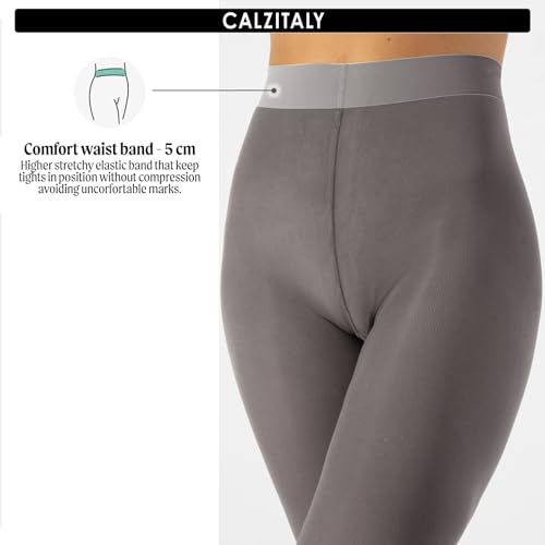 CALZITALY dam Calzitaly Blickdichte Weiche Strumpfhosen Aus Mikrofaser | Bunte Strumpfhose Damen | M, L, Xl | 80 Den | Made in Italy Ogenomskinlig