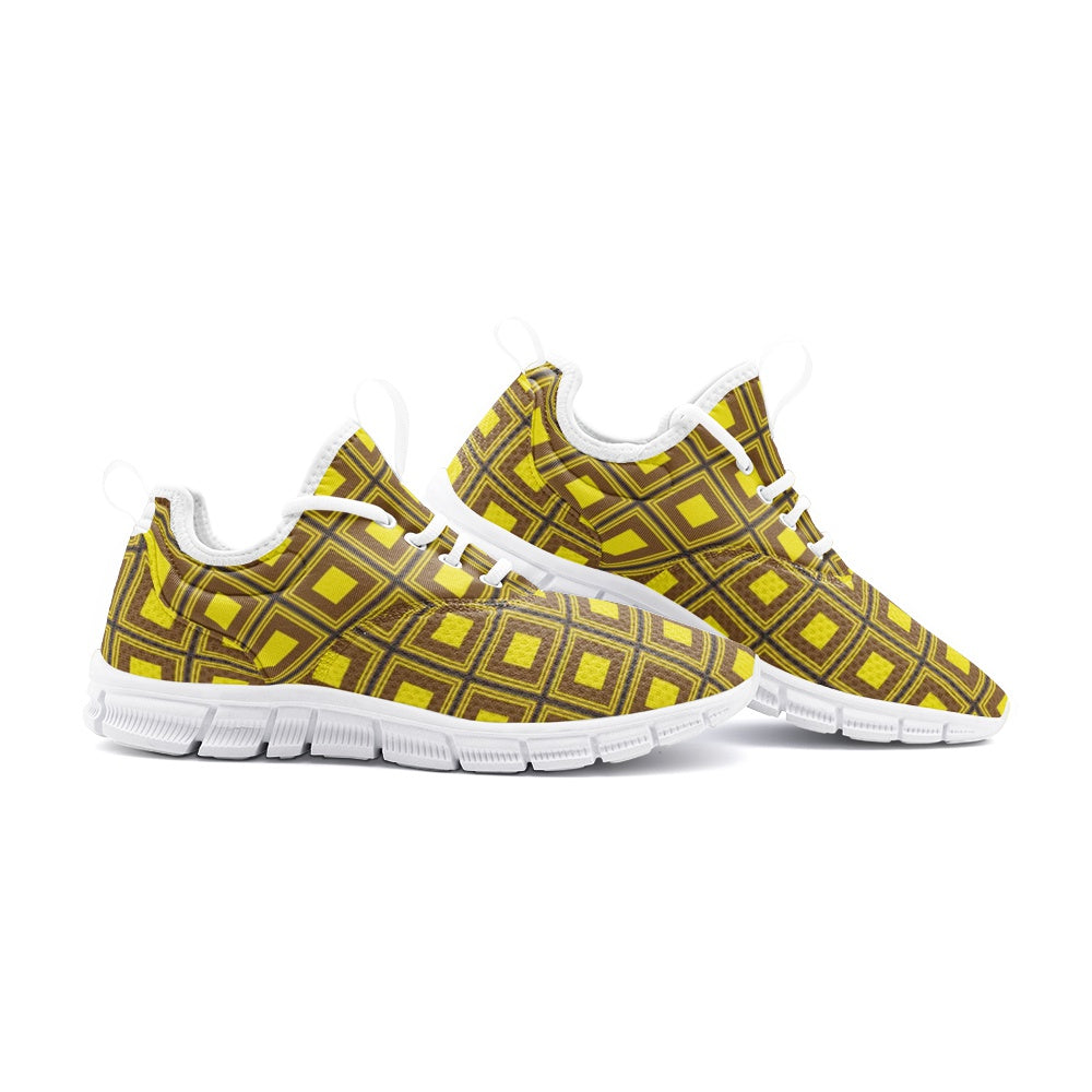 VIPER SHOES STYLE 54TF Abstract Yellow Cube Unisex Lightweight Sneaker