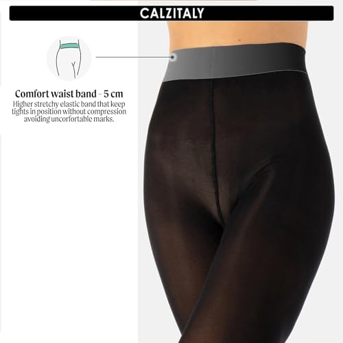 CALZITALY dam Calzitaly Blickdichte Weiche Strumpfhosen Aus Mikrofaser | Bunte Strumpfhose Damen | M, L, Xl | 80 Den | Made in Italy Ogenomskinlig