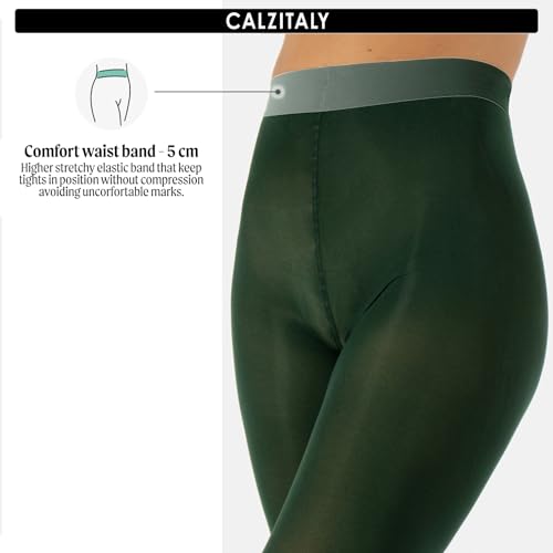 CALZITALY dam Calzitaly Blickdichte Weiche Strumpfhosen Aus Mikrofaser | Bunte Strumpfhose Damen | M, L, Xl | 80 Den | Made in Italy Ogenomskinlig