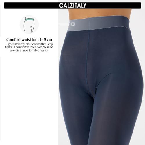 CALZITALY dam Calzitaly Blickdichte Weiche Strumpfhosen Aus Mikrofaser | Bunte Strumpfhose Damen | M, L, Xl | 80 Den | Made in Italy Ogenomskinlig