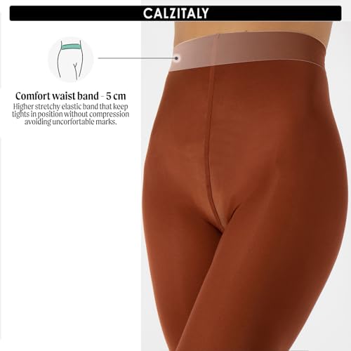 CALZITALY dam Calzitaly Blickdichte Weiche Strumpfhosen Aus Mikrofaser | Bunte Strumpfhose Damen | M, L, Xl | 80 Den | Made in Italy Ogenomskinlig