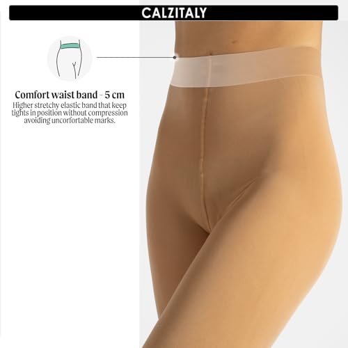 CALZITALY dam Calzitaly Blickdichte Weiche Strumpfhosen Aus Mikrofaser | Bunte Strumpfhose Damen | M, L, Xl | 80 Den | Made in Italy Ogenomskinlig