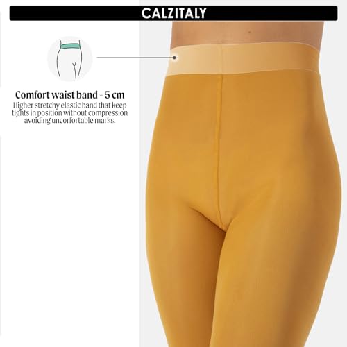 CALZITALY dam Calzitaly Blickdichte Weiche Strumpfhosen Aus Mikrofaser | Bunte Strumpfhose Damen | M, L, Xl | 80 Den | Made in Italy Ogenomskinlig