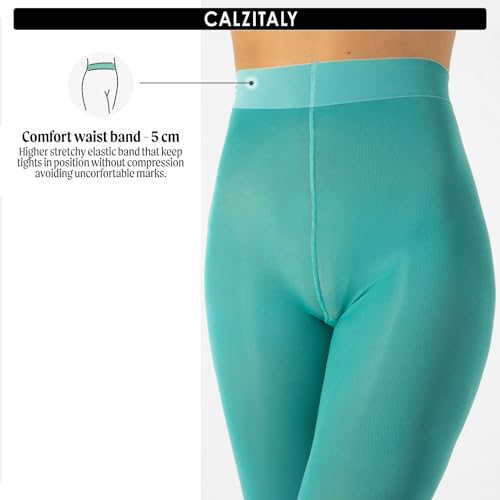 CALZITALY dam Calzitaly Blickdichte Weiche Strumpfhosen Aus Mikrofaser | Bunte Strumpfhose Damen | M, L, Xl | 80 Den | Made in Italy Ogenomskinlig