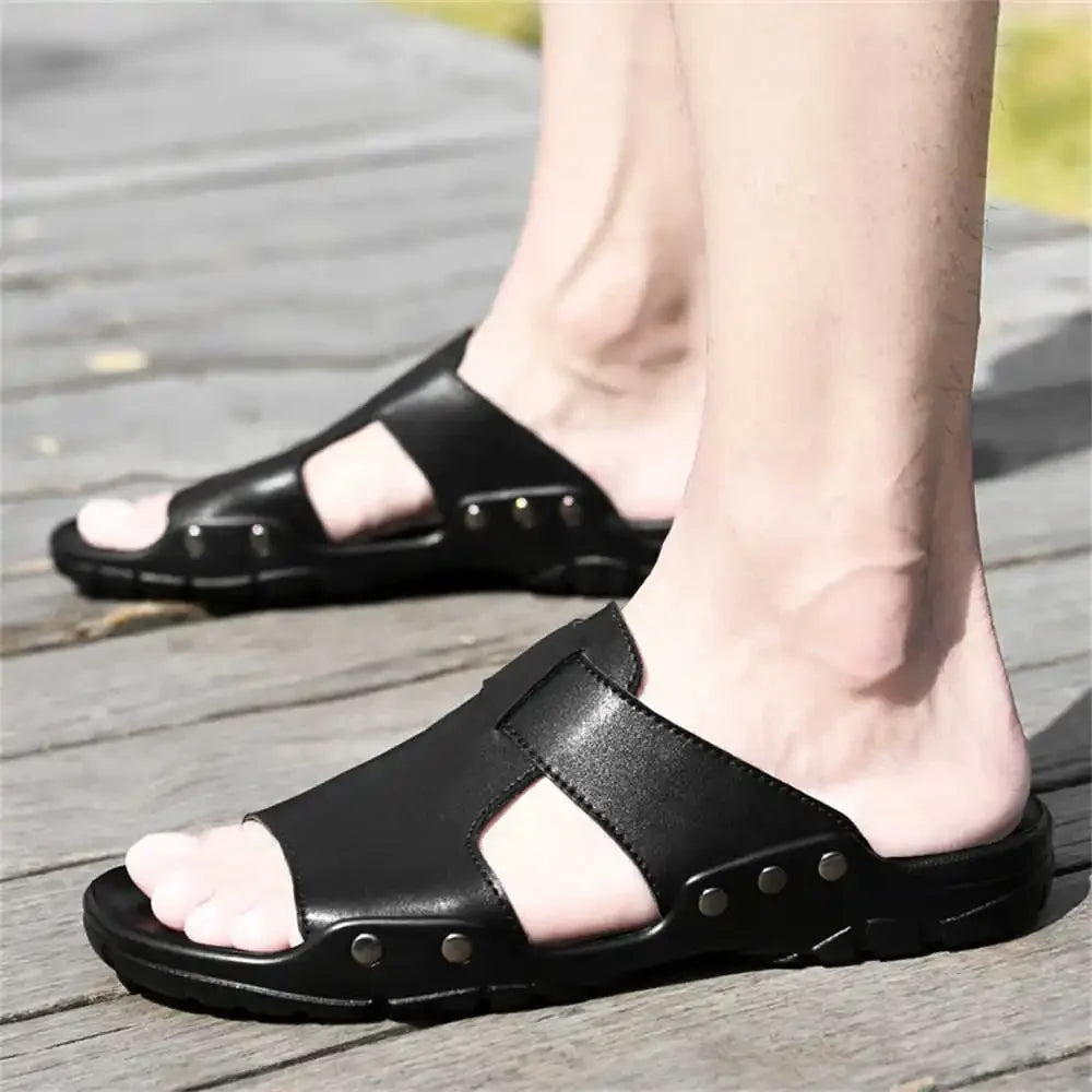 Genuine Leather Living Room Bathroom Sandals Man Basketball Shoes Slippers Are Soft Sneakers Sport Comfort Nice Teniss