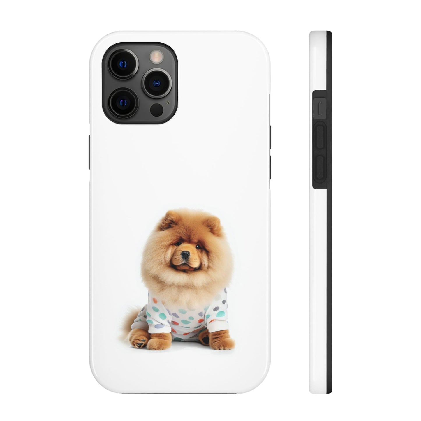 Fluffy Chow Chow Dog Touch Case for iPhone with Wireless Charging