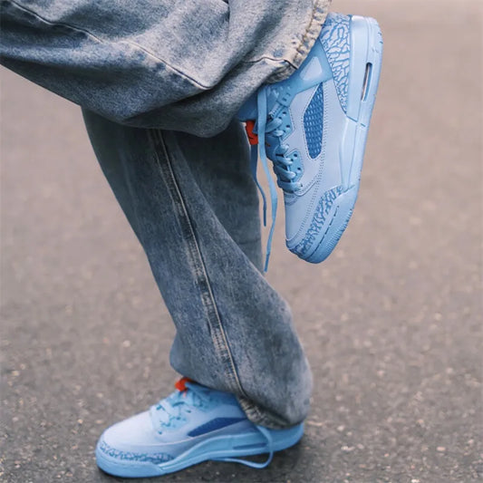 Jordan Spizike LOW Low Top Retro Board Shoes Blue Comfortable and versatile Anti-slip and wear-resistant