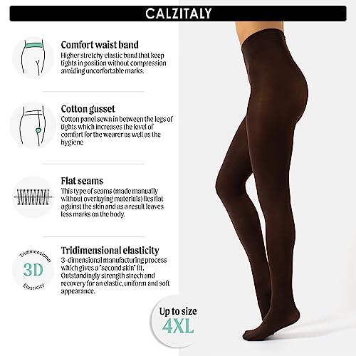 CALZITALY dam Calzitaly Blickdichte Weiche Strumpfhosen Aus Mikrofaser | Bunte Strumpfhose Damen | M, L, Xl | 80 Den | Made in Italy Ogenomskinlig