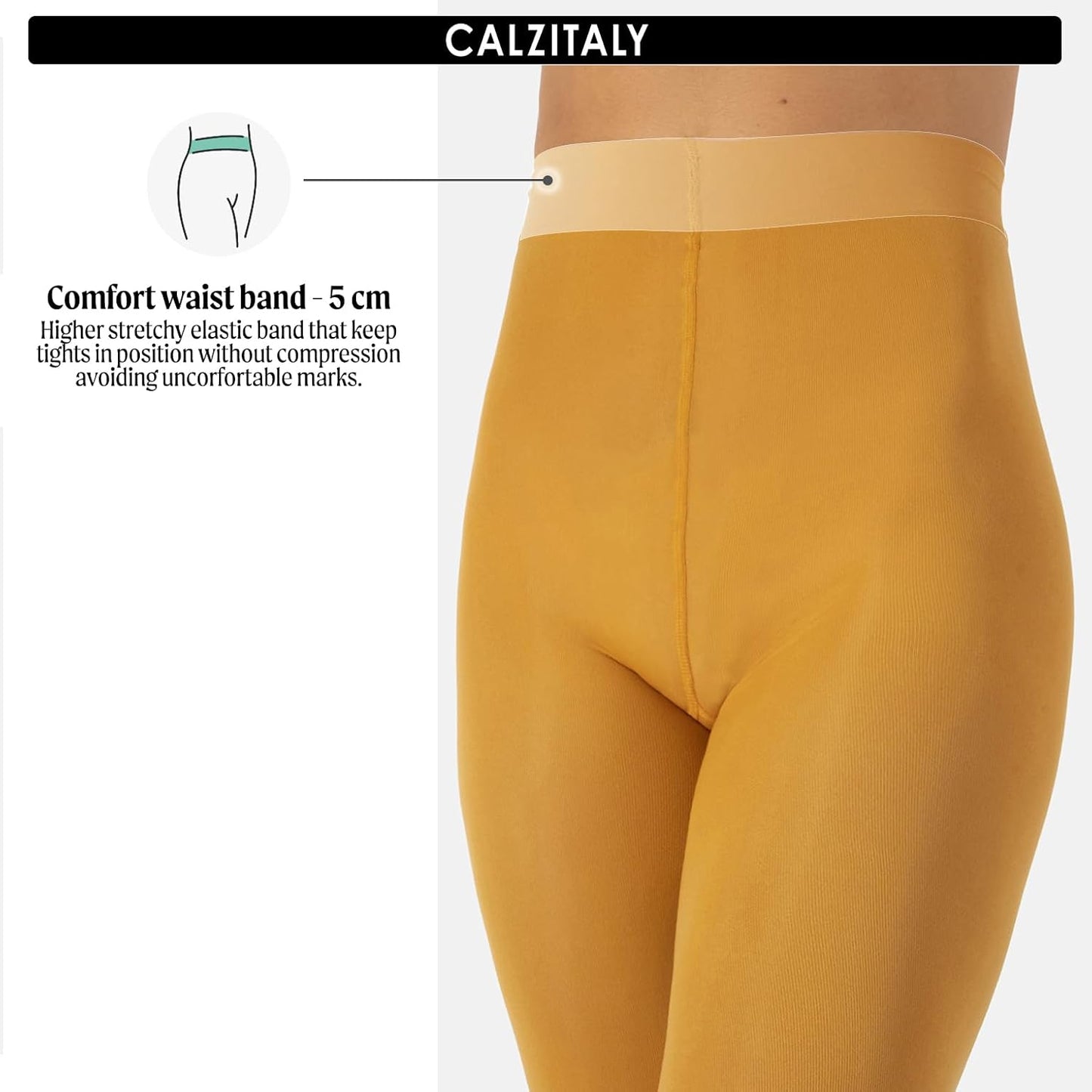 CALZITALY dam Calzitaly Blickdichte Weiche Strumpfhosen Aus Mikrofaser | Bunte Strumpfhose Damen | M, L, Xl | 80 Den | Made in Italy Ogenomskinlig