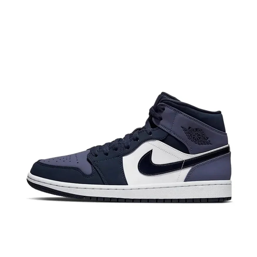 Jordan Air Jordan 1 mid Comfortable classic versatile mid-top retro boardshorts blue black