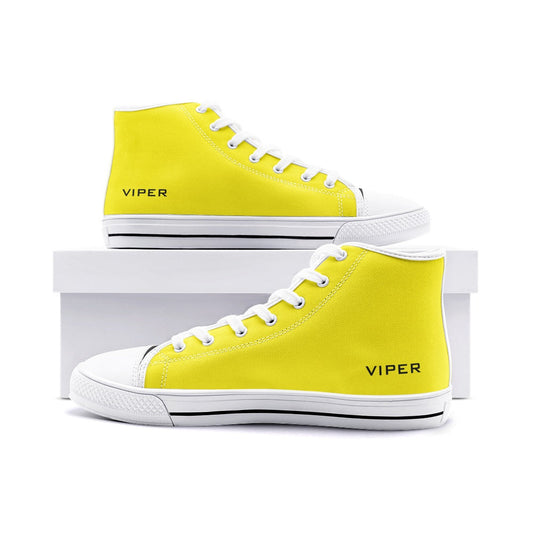 VIPER HIP HOP SHOES High Top Yellow Canvas Style 54TO