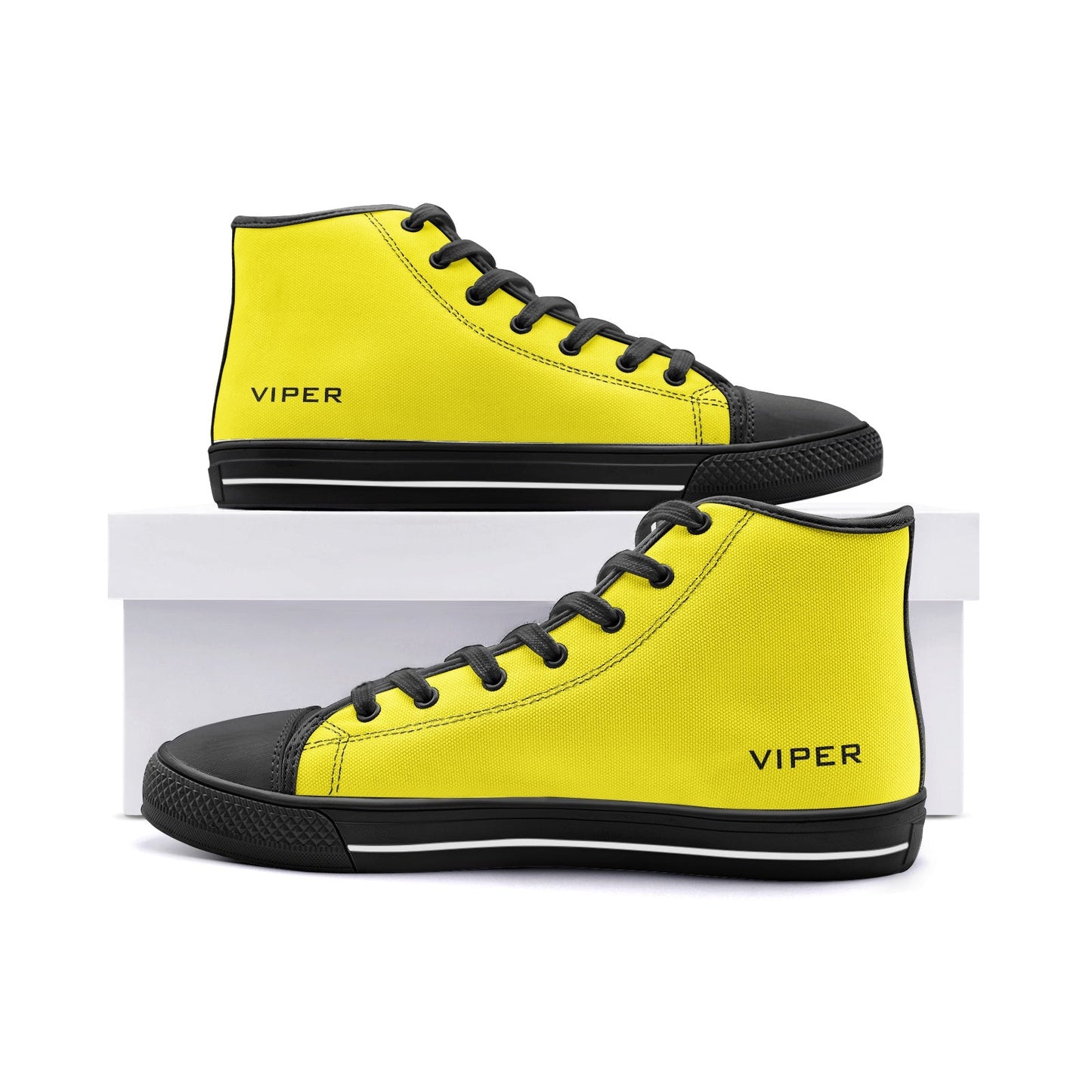 VIPER HIP HOP SHOES High Top Yellow Canvas Style 54TO