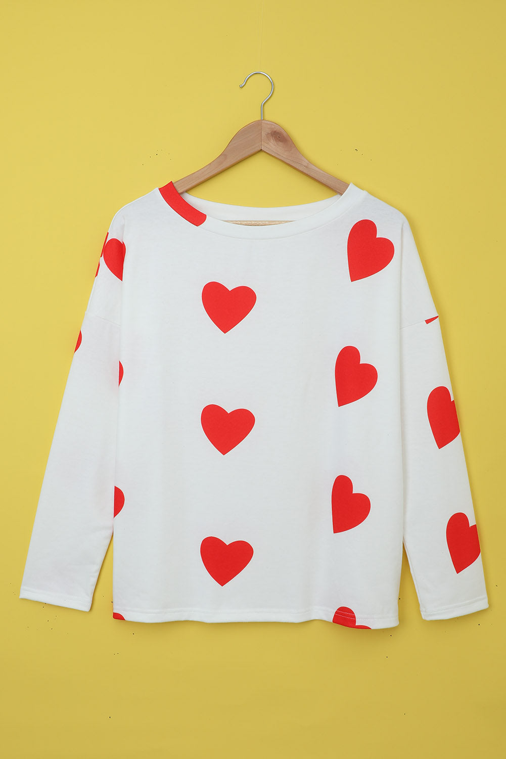 Valentine's Day Love Heart Print Long Sleeves Two-piece Loungewear