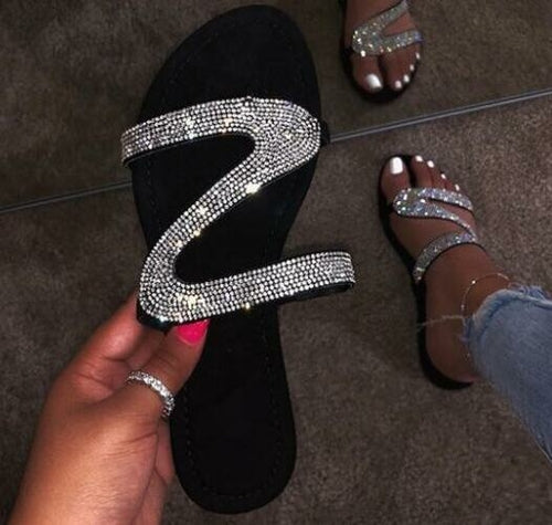 2021 Bling Bling Slides Women's Slippers for Summer Beach