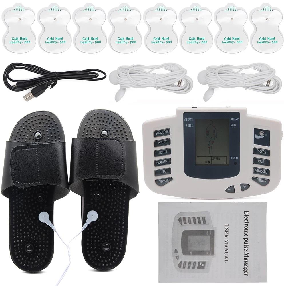 Tens Massager Digital Therapy Acupuncture Machine Massage Shoes Set