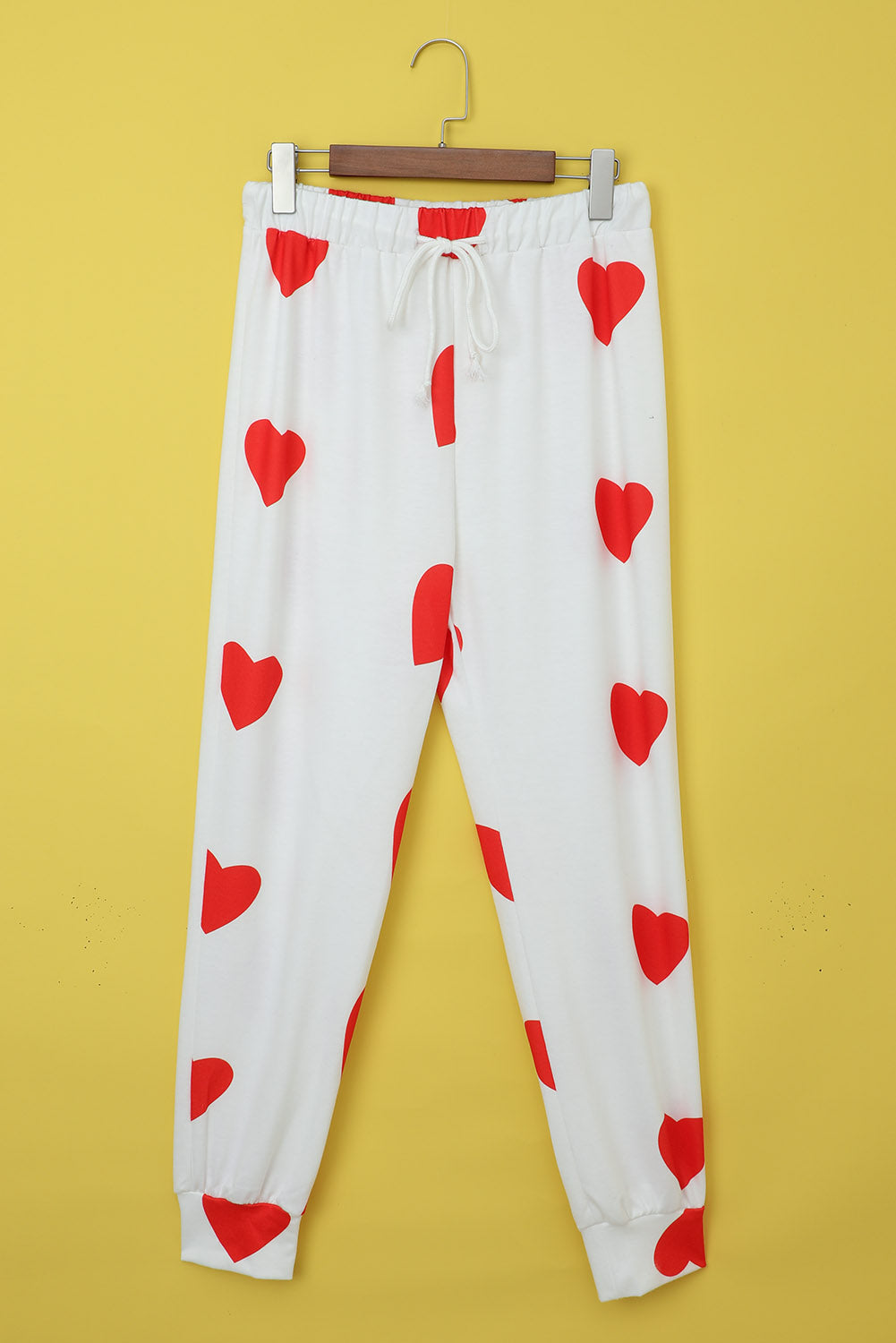 Valentine's Day Love Heart Print Long Sleeves Two-piece Loungewear