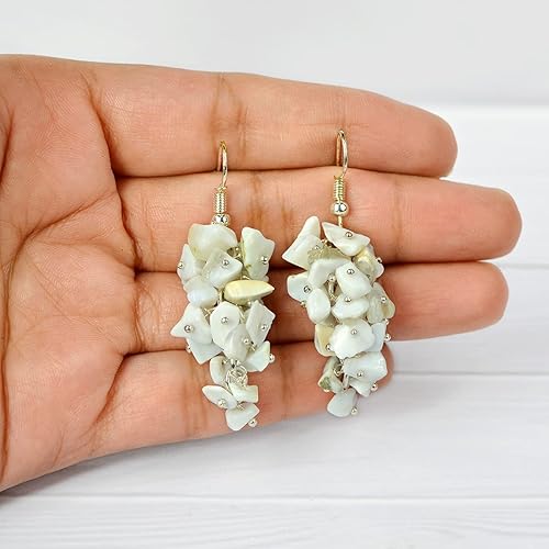 Opal Natural Chip Beads Earrings for Women, Girls