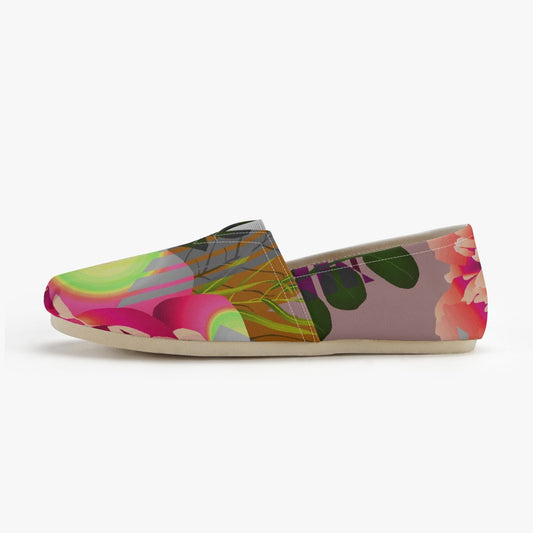 Jacki Easlick Couture Neon Floral Canvas Espadrilles