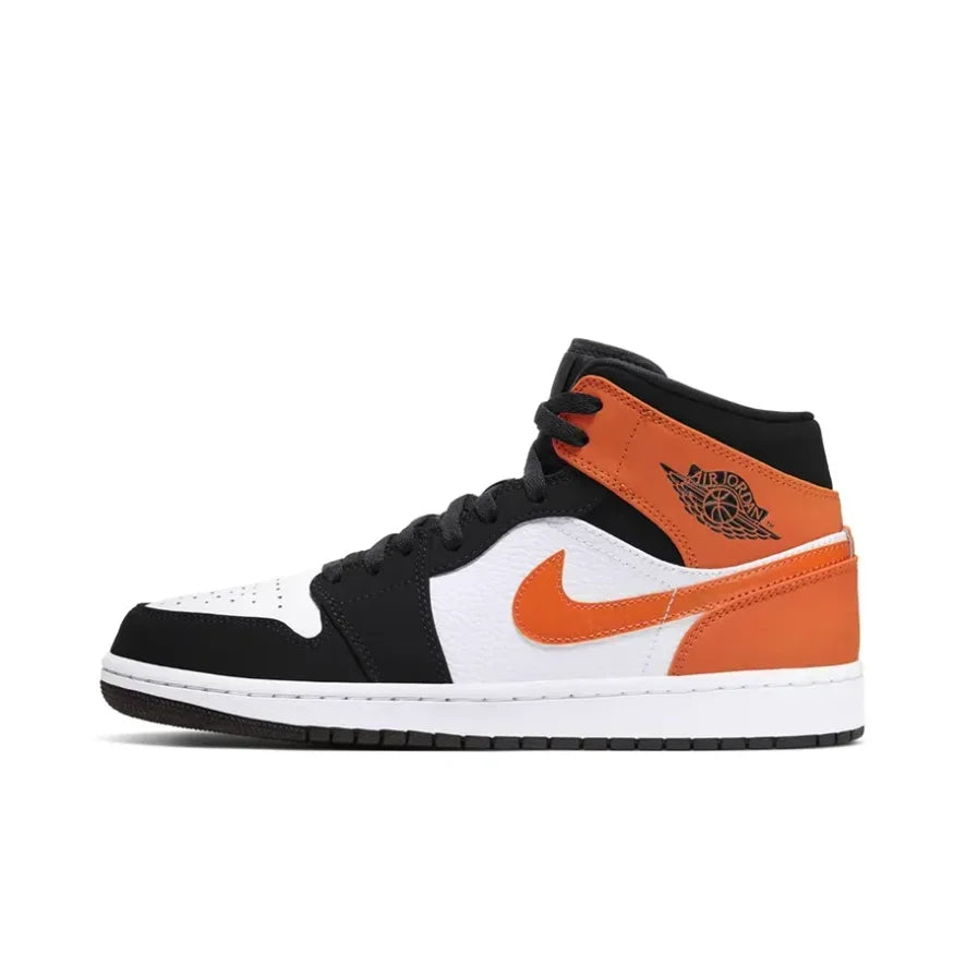 Nike Pink Air Jordan 1 MID Classic Trend Basketball Shoes Comfortable and wear-resistant casual sneakers Men and women's models