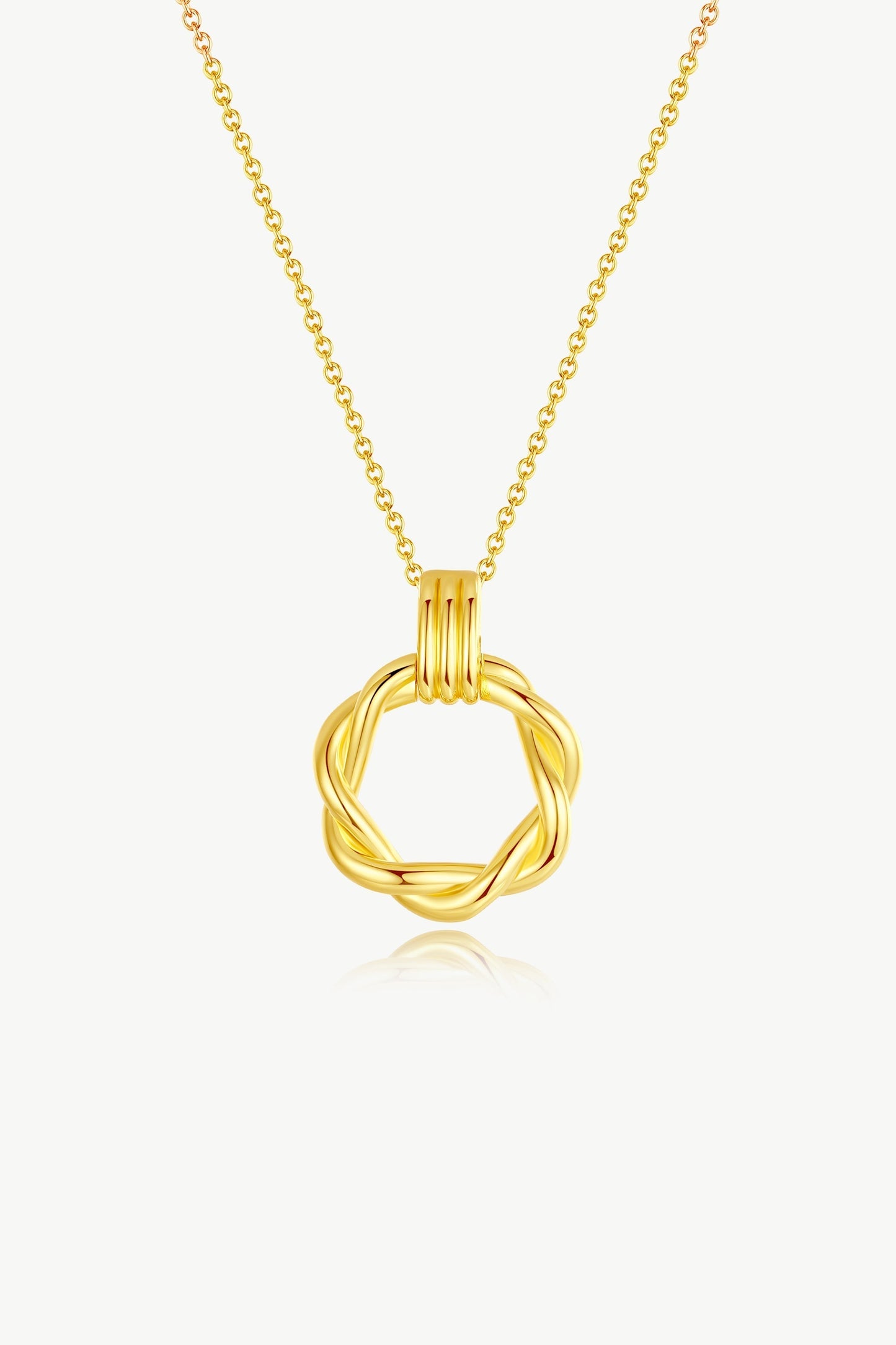 Eléa Gold Twisted Hoop Pendant Necklace