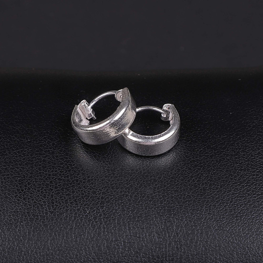 925 Silver Minimalistic Hoop Earrings for Women Size 0.5 Inch Color