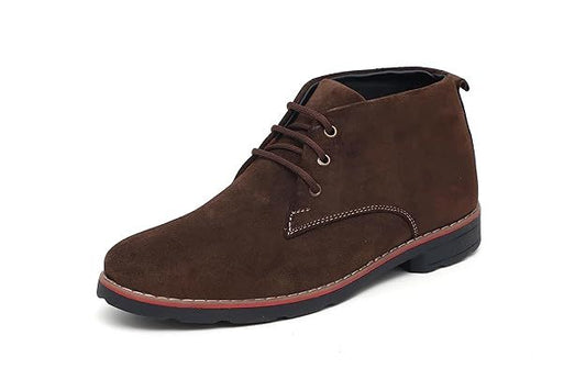 Men's Suede Leather Lace Up Formal Ankle Chukka Boots (Size-UK-7