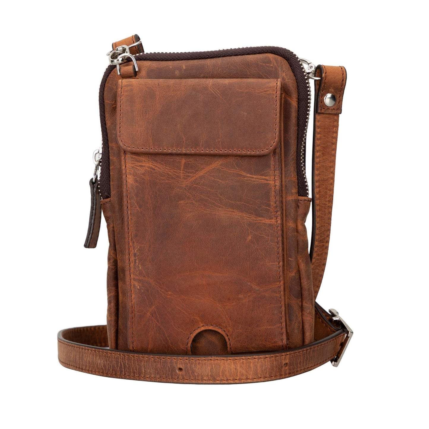 Niagara Leather Crossbody Phone Bag for Men