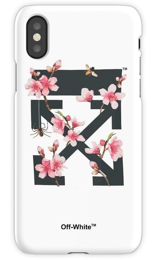 Off White Cherry Blossom Mobile Cover