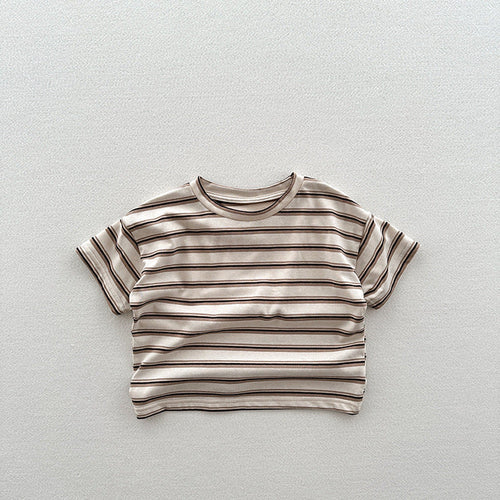 Summer New Arrival Kids Unisex Soft Comfortable Short Sleeves Striped