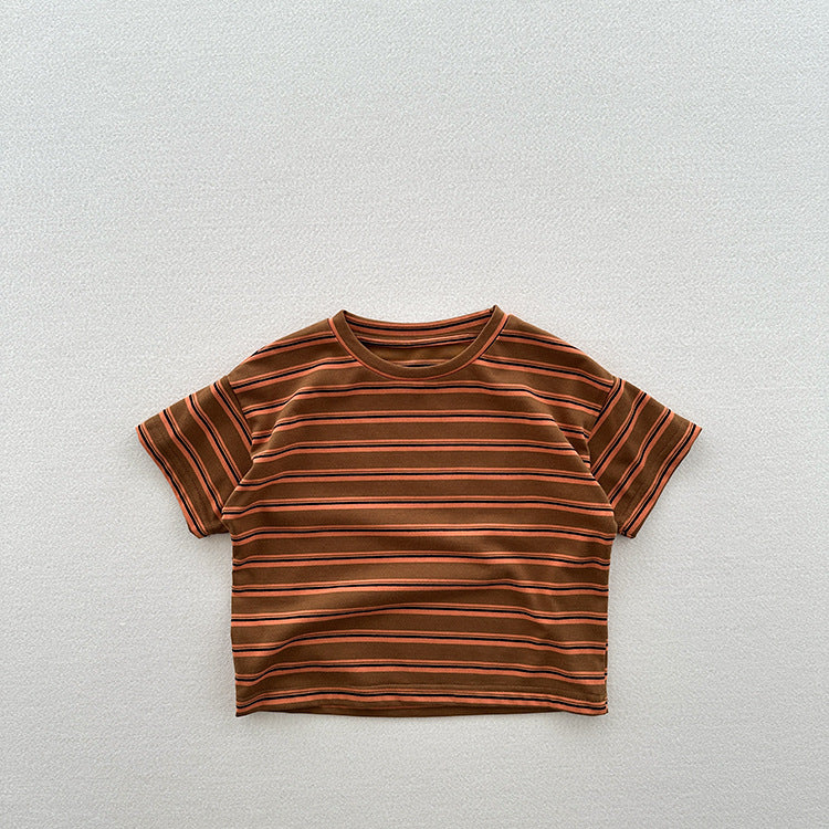 Summer New Arrival Kids Unisex Soft Comfortable Short Sleeves Striped